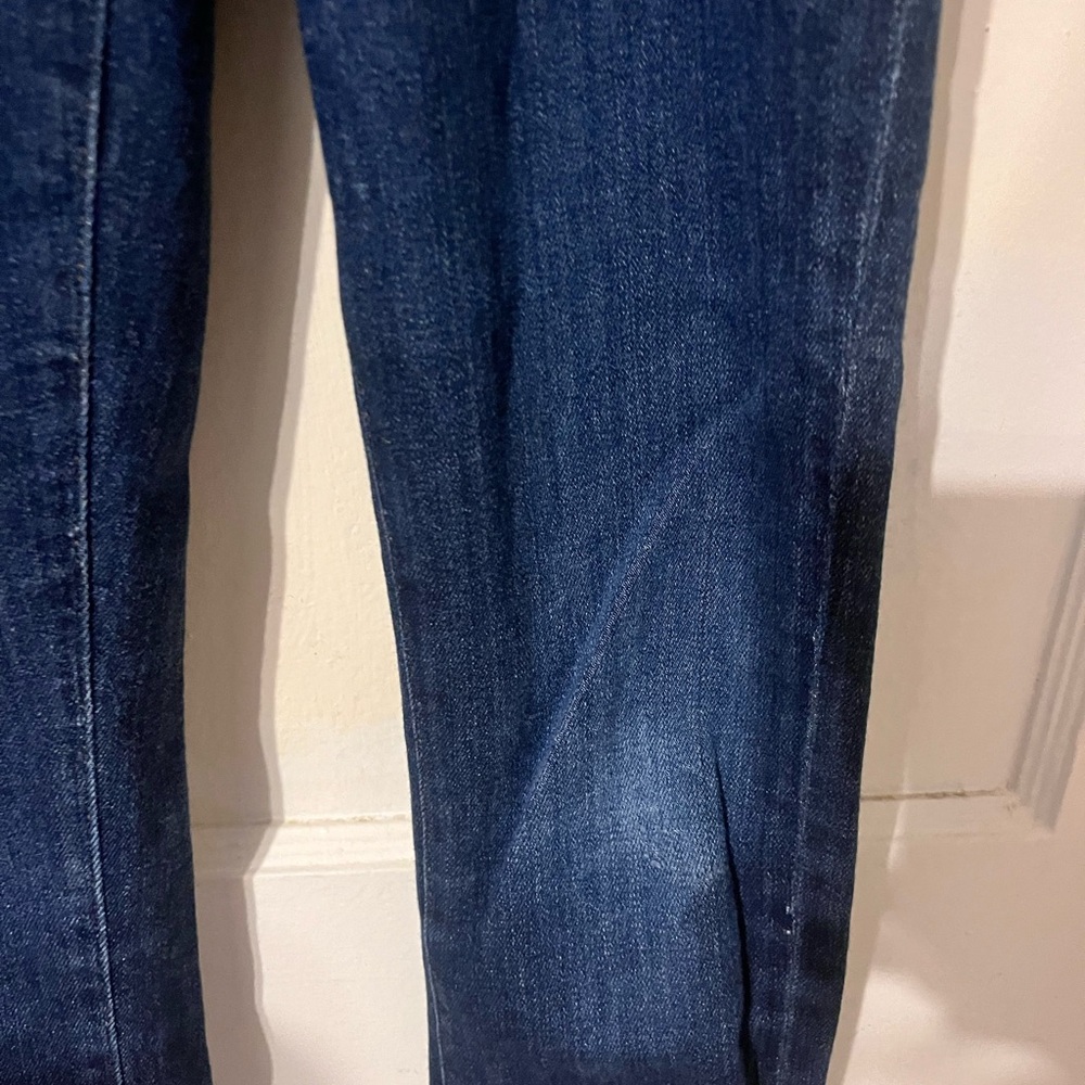 Agolde Dark Blue High-Rise Skinny Jeans - Picture 3 of 10